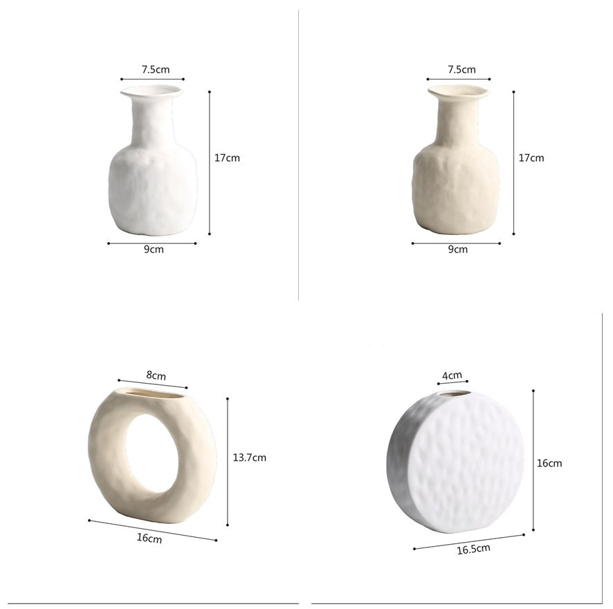 Primal Ceramic Vase | Japandi Raw Form, vases & vessels, alternate angle, for a serene modern home