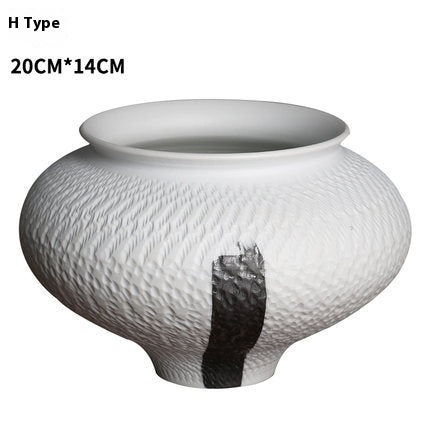 Sculptural Ceramic Vase Collection | Japandi Woven Texture, vases & vessels, alternate angle, for a serene modern home