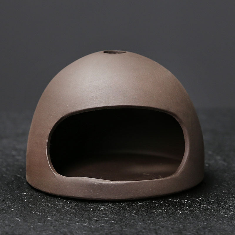 Zisha Clay Palo Santo Burner Set | Japandi Ritual Home Fragrance, incense burners, detail view, embracing wabi-sabi natural