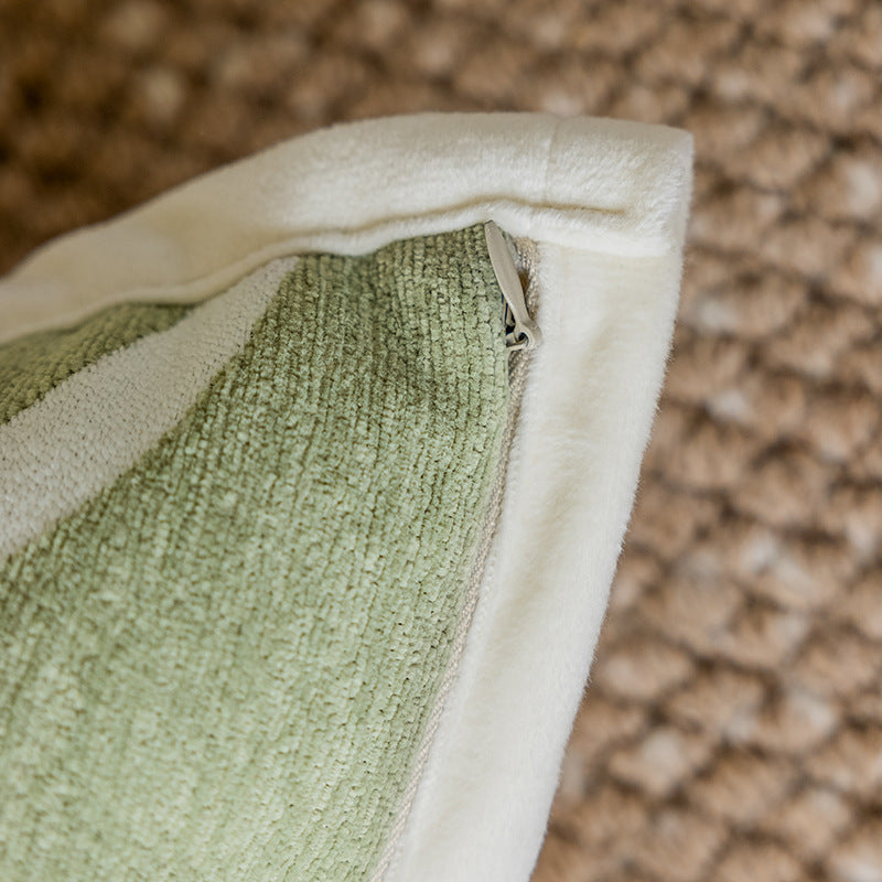 Nordic Cotton Cushion Cover | Japandi Minimalist Style, cushions & inserts, close-up detail, crafted in a warm Japandi