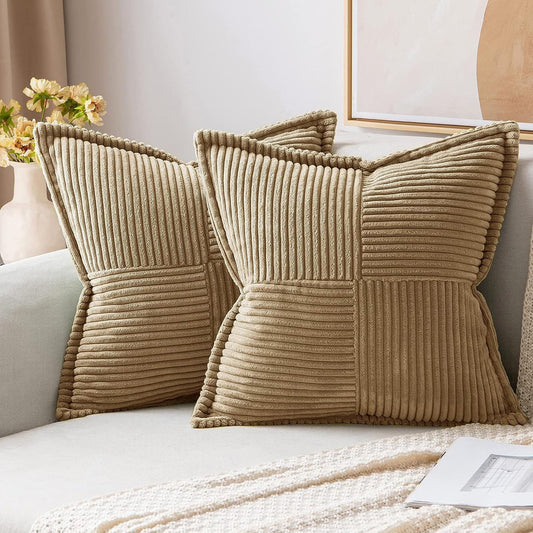 Soft Ribbed Corduroy Cushion Cover | Boho Japandi Style, cushions & inserts, crafted in a warm Japandi minimalist style