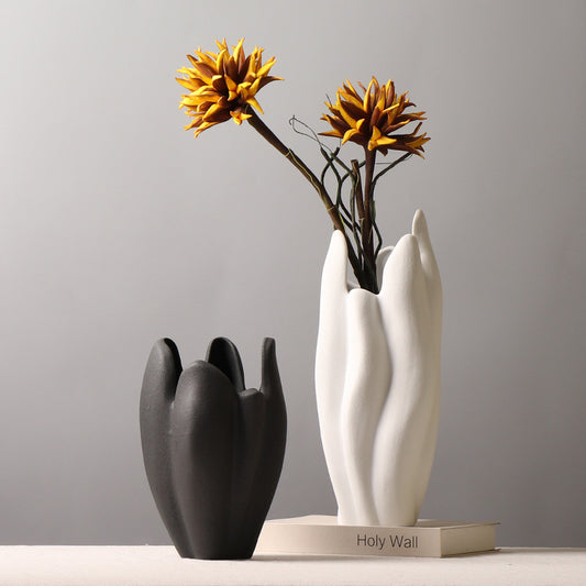 Organic Growth Ceramic Vase | Japandi Sculptural Statement Piece, vases & vessels, crafted in a warm Japandi minimalist style