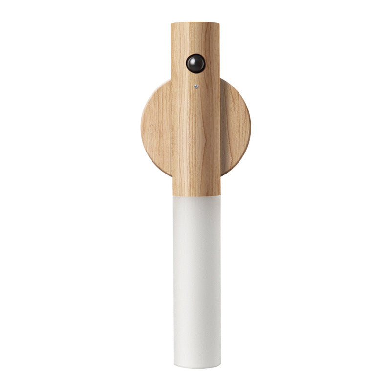 Motion Sensor LED Night Light – Wooden Wireless Lamp, night lights, detail view, embracing wabi-sabi natural imperfection