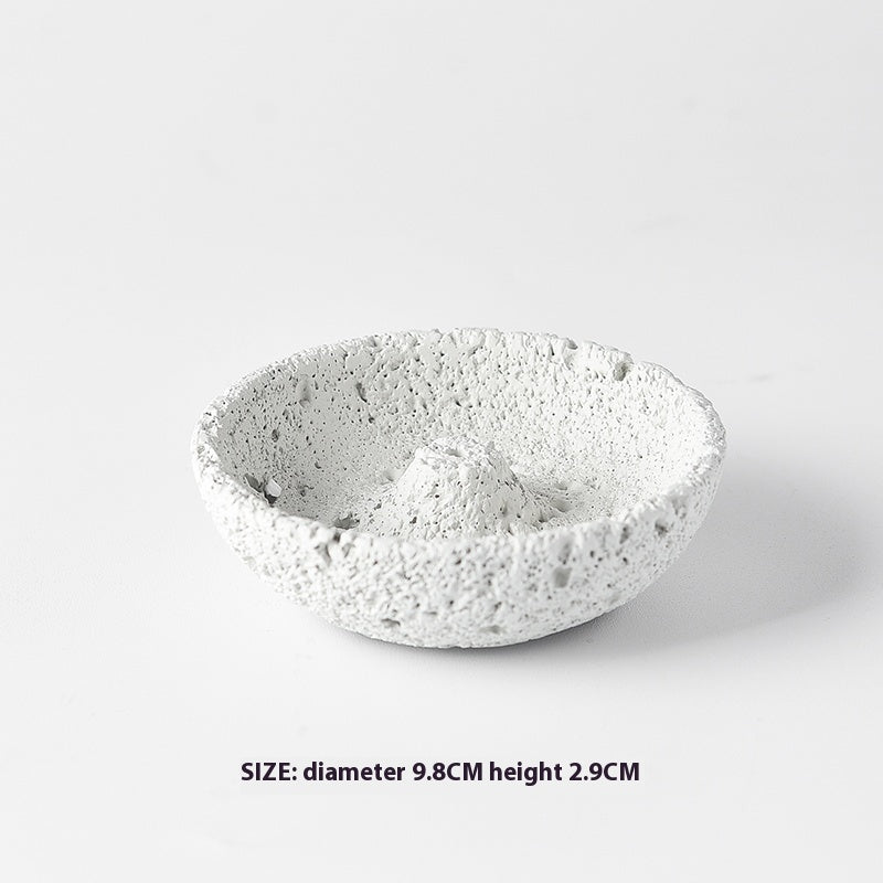 Pumice Bowl Incense Burner | Japandi Ritual Home Fragrance, incense burners, front view, with calming Nordic simplicity