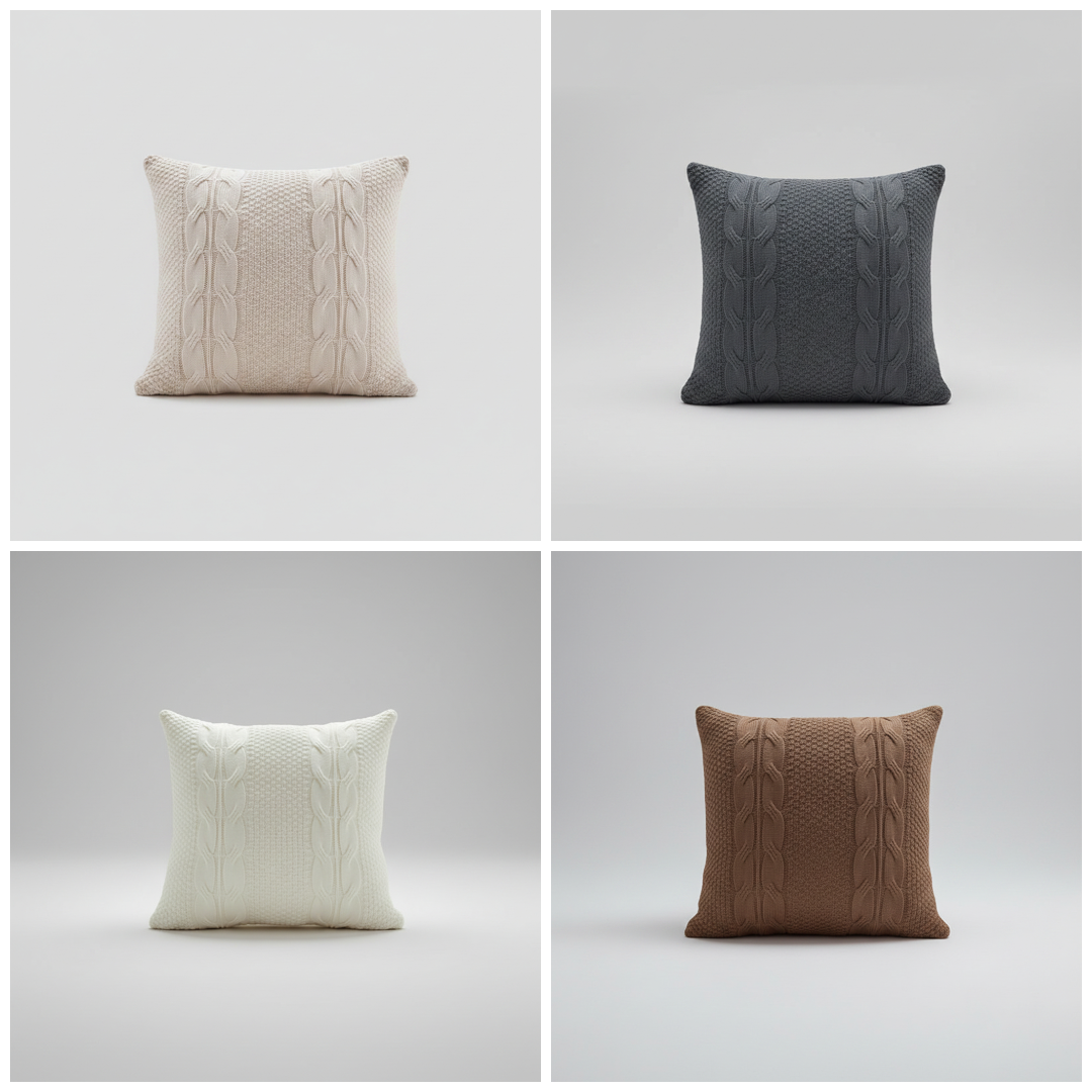 Tassel Fringe Nordic Wool Knit Cushion Cover | Cosy Japandi Style, cushions & inserts, crafted in a warm Japandi minimalist