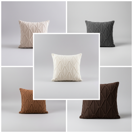 Rope Knot Geometric Cushion | Boho Nordic Style, cushions & inserts, crafted in a warm Japandi minimalist style