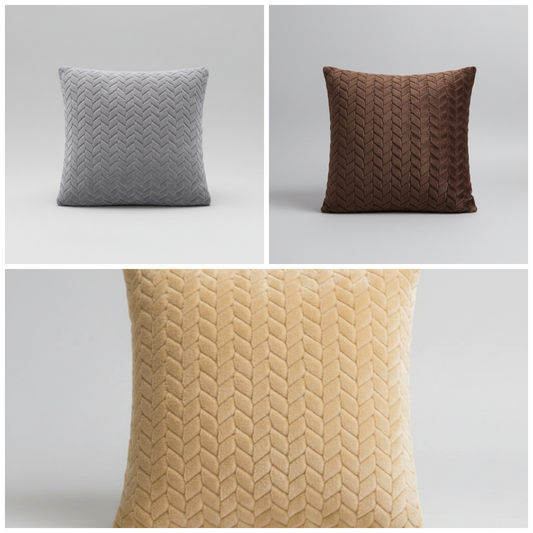 Warm Tone Flannel Plush Cushion Cover | Japandi Minimalist, cushions & inserts, crafted in a warm Japandi minimalist style