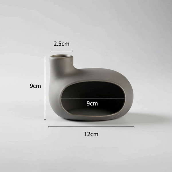 Arch Ceramic Incense & Candle Holder | Japandi Ritual Home Fragrance, incense burners, front view, with calming Nordic