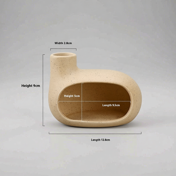Arch Ceramic Incense & Candle Holder | Japandi Ritual Home Fragrance, incense burners, detail view, embracing wabi-sabi